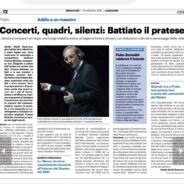 Battiato il  Pratese sulla Nazione di Prato